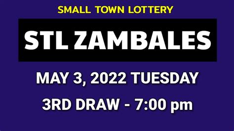 stl zambales result today 3rd draw